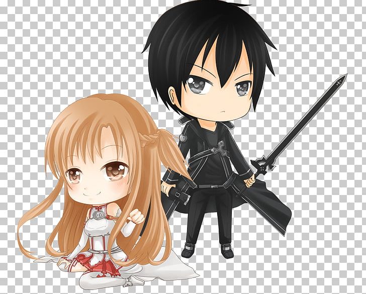 Kirito Asuna Sinon Sword Art Online Chibi PNG, Clipart, Action Fiction, Anime, Art, Asuna, Black Free PNG Download