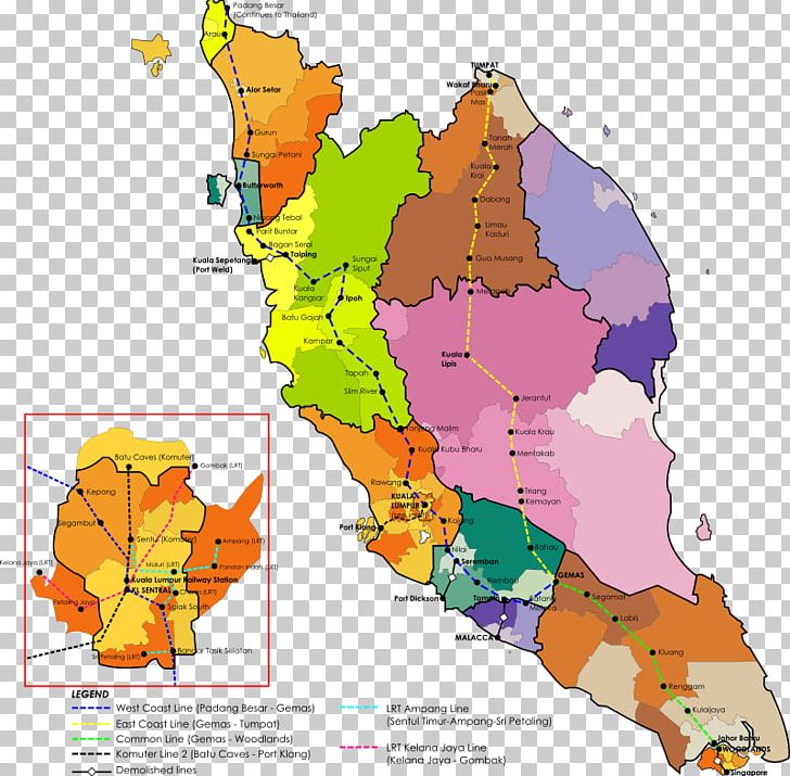 Peninsular Malaysia Rail Transport In Malaysia Map PNG, Clipart, Area, Blank Map, City Map, Ecoregion, Flag Of Malaysia Free PNG Download