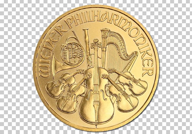 Gold Coin Vienna Philharmonic Gold Coin Troy Ounce PNG, Clipart, Advers, Austrian Mint, Brass, Bullion Coin, Coin Free PNG Download