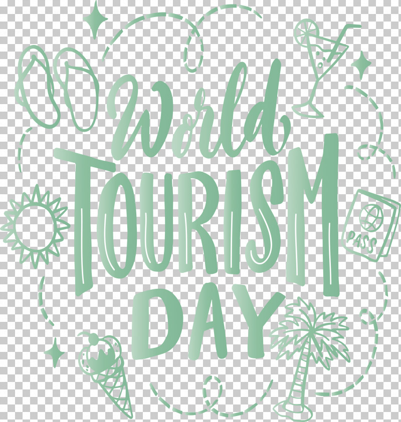 World Tourism Day Travel PNG, Clipart, Area, Floral Design, Green, Line, Logo Free PNG Download