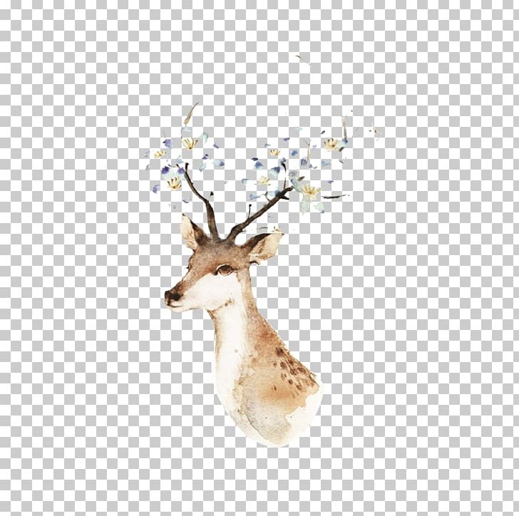 Watercolor Painting Drawing Illustration PNG, Clipart, Animals, Antler, Antlers, Art, Baidu Tieba Free PNG Download