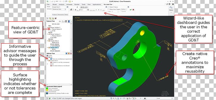 Geometric Dimensioning And Tolerancing PTC Creo Creo Elements/Pro Information PNG, Clipart, Area, Cad, Computer Software, Creo Elementspro, Dimension Free PNG Download