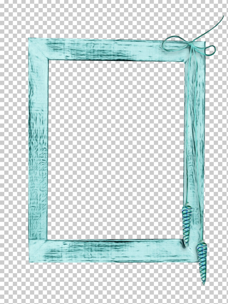 Picture Frame PNG, Clipart, Paint, Picture Frame, Rectangle, Turquoise, Watercolor Free PNG Download