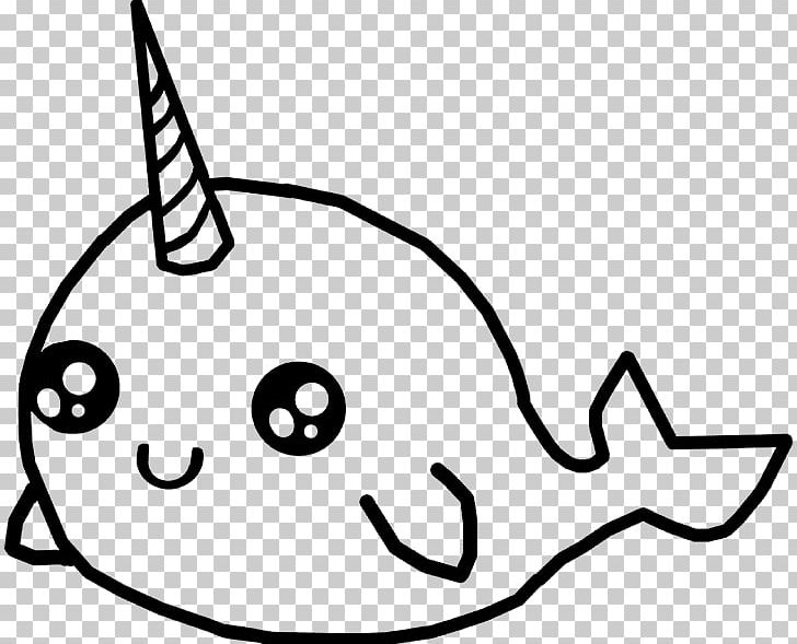 Narwhal Drawing Cuteness Cartoon PNG, Clipart, Area, Art, Black, Black And White, Chibi Free PNG Download