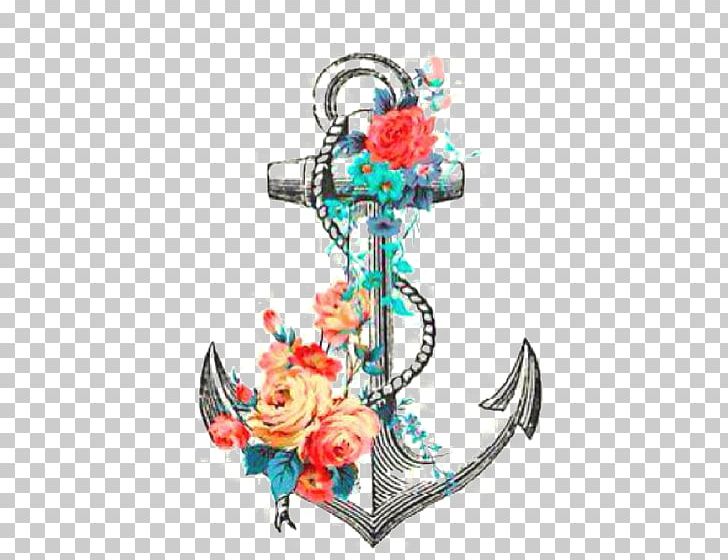 Download Anchor Tattoo Flower Rose Drawing PNG, Clipart, Anchor ...