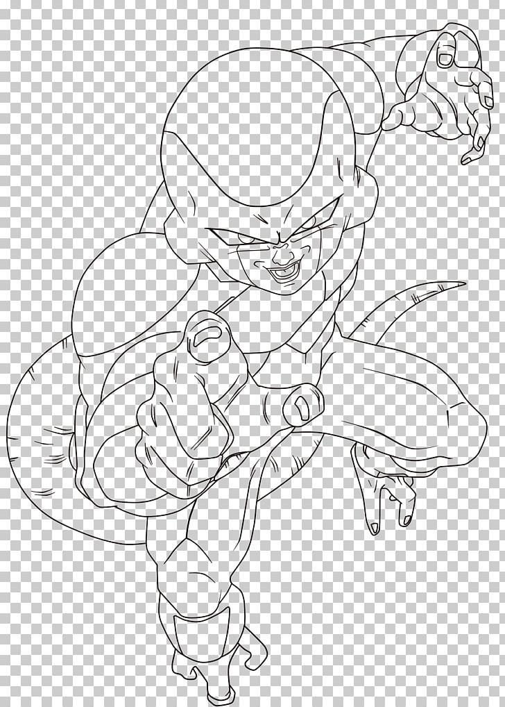 Frieza Line Art Goku Gohan Piccolo PNG, Clipart, Angle, Arm, Art, Artwork, Black And White Free PNG Download