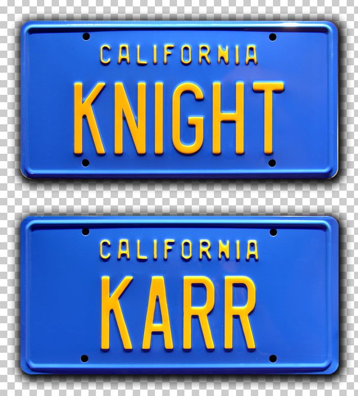 Vehicle License Plates K.I.T.T. KARR Michael Knight Pontiac Firebird PNG, Clipart, Area, Automotive Exterior, Blue, Car, Film Memorabilia Free PNG Download