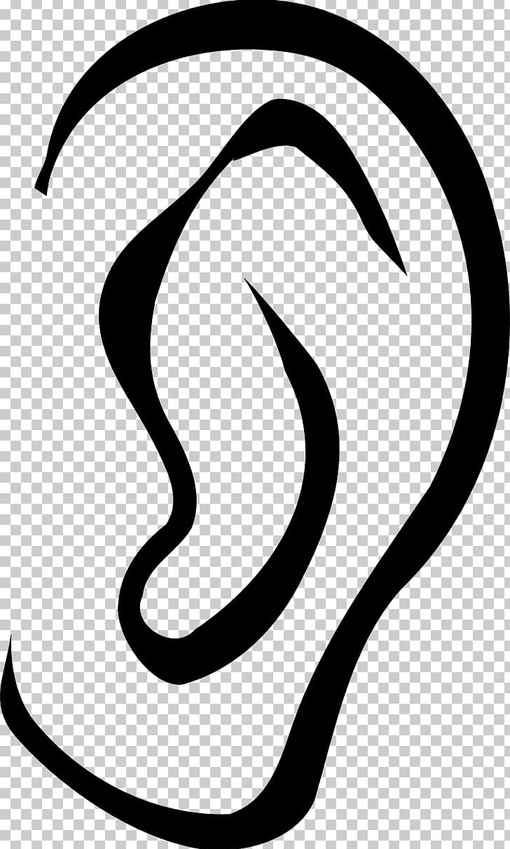 Ear Black And White Cartoon PNG, Clipart, Area, Art, Artwork, Black, Black And White Free PNG Download