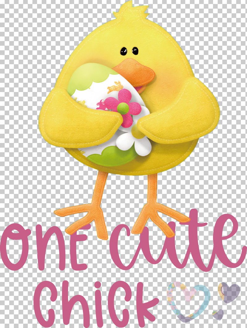One Cute Chick Easter Day Happy Easter PNG, Clipart, Beak, Biology, Birds, Duck, Ducks Free PNG Download