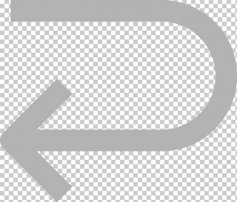 Gray U-shaped Left Arrow PNG, Clipart, Line, Logo, Symbol Free PNG Download