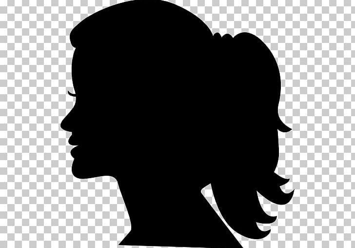 Silhouette Portrait Woman PNG, Clipart, Animals, Black, Black And White, Black Hair, Cheek Free PNG Download