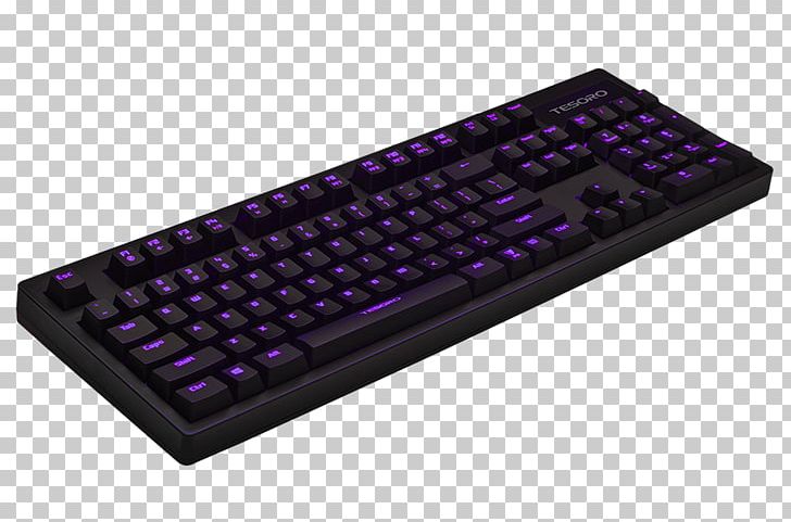 Computer Keyboard Tesoro Excalibur G7NL Brown Mechanical Switch Blue Led Backlit TS-G7NL-BL Tesoro Excalibur Spectrum RGB Color Model TESORO Gaming PNG, Clipart, Blue, Computer, Computer Keyboard, Electrical Switches, Input Device Free PNG Download