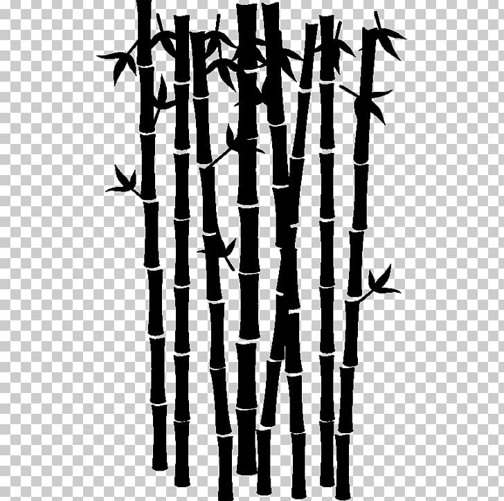 Mural Silhouette Tropical Woody Bamboos Graphic Design PNG, Clipart, Animals, Art, Bamboo, Black And White, Branch Free PNG Download