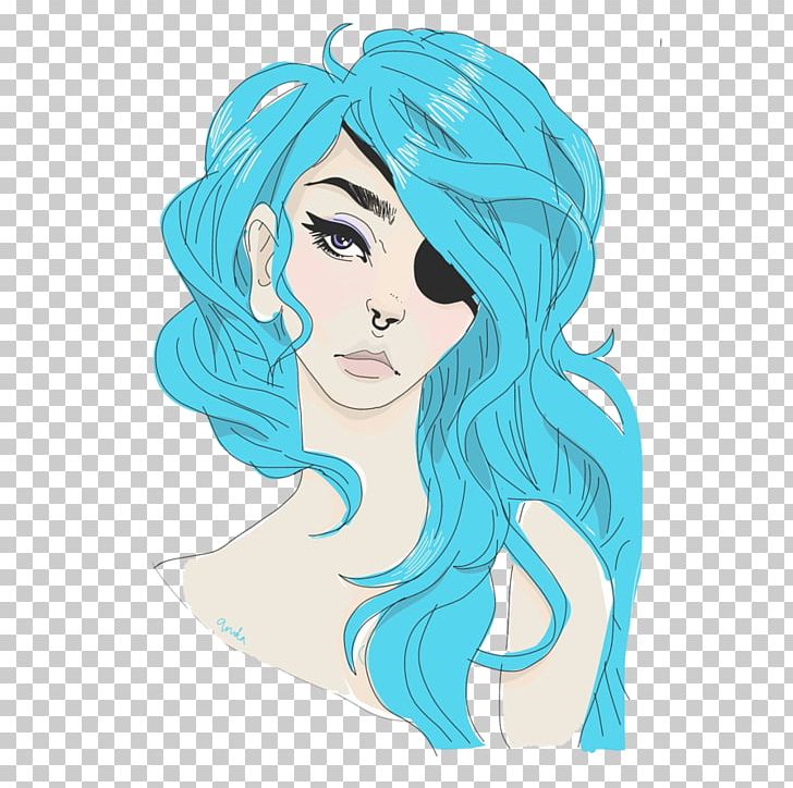 Blue Hair Drawing Black Hair PNG, Clipart, Ani, Aqua, Art, Beauty, Black Free PNG Download