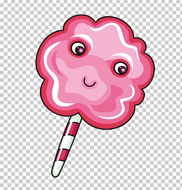 pink cartoon lollipop