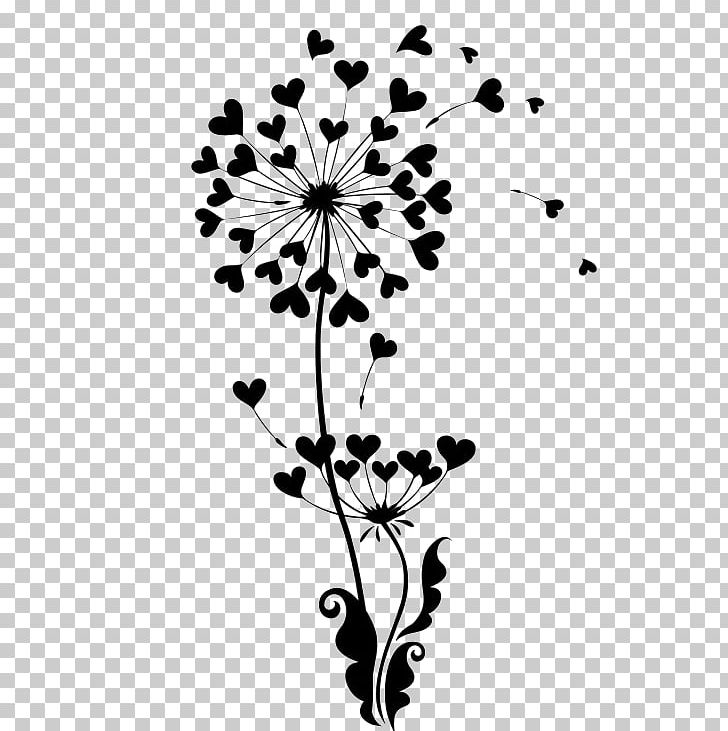 Common Dandelion Illustration PNG, Clipart, Black, Black And White, Black Dandelion, Branch, Dandelion Flower Free PNG Download