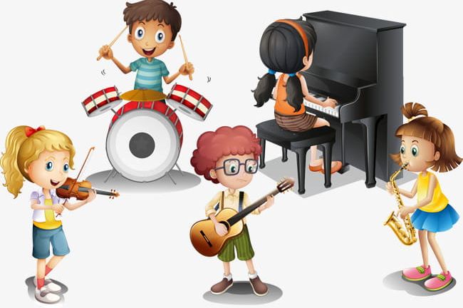 Cartoon Recital PNG, Clipart, Cartoon Clipart, Children, Drums, Music, Piano Free PNG Download