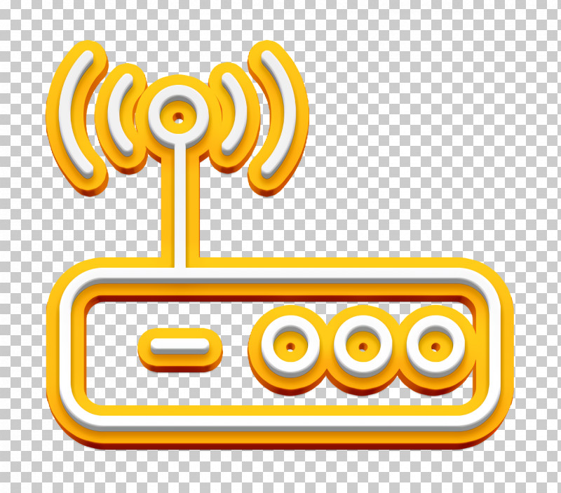 Router Icon School Icon PNG, Clipart, Line, Router Icon, School Icon, Symbol, Yellow Free PNG Download