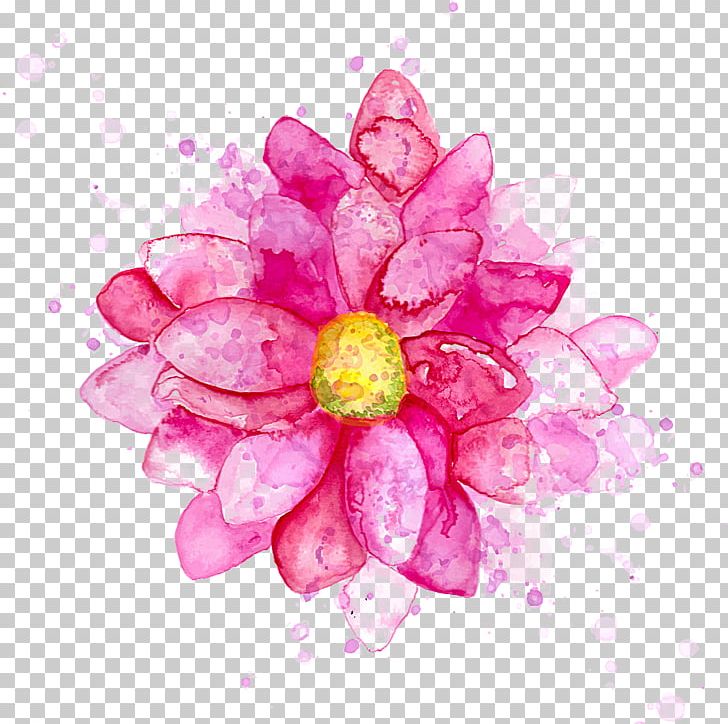 Flower Watercolor Painting Drawing PNG, Clipart, Art, Brush, Chrysanthemum, Color Splash, Cut Flowers Free PNG Download