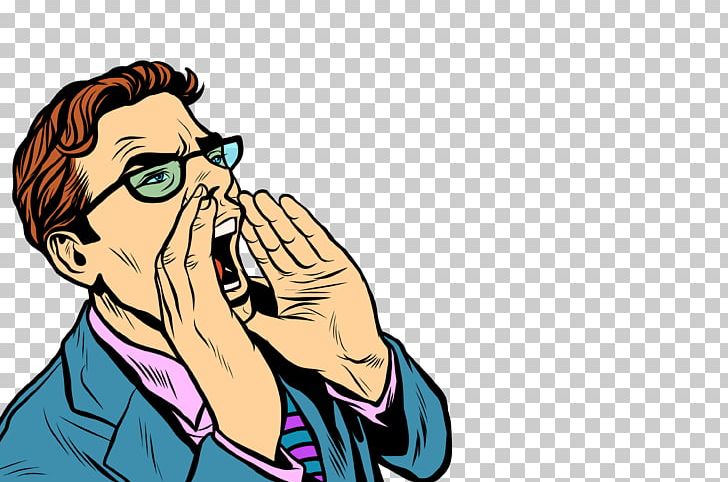 Pop Art Businessperson Screaming Illustration PNG, Clipart, Arm, Audio Equipment, Business Man, Cartoon, Fictional Character Free PNG Download