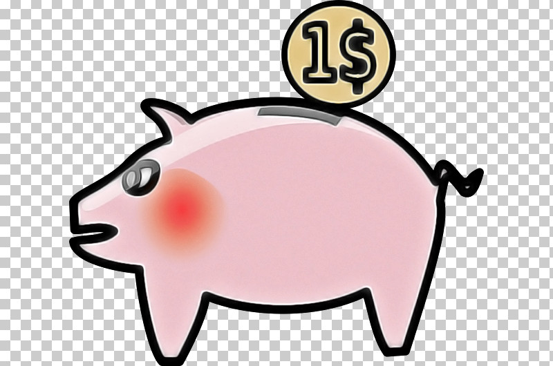Piggy Bank PNG, Clipart, Cartoon, Line, Piggy Bank, Pink, Snout Free PNG Download