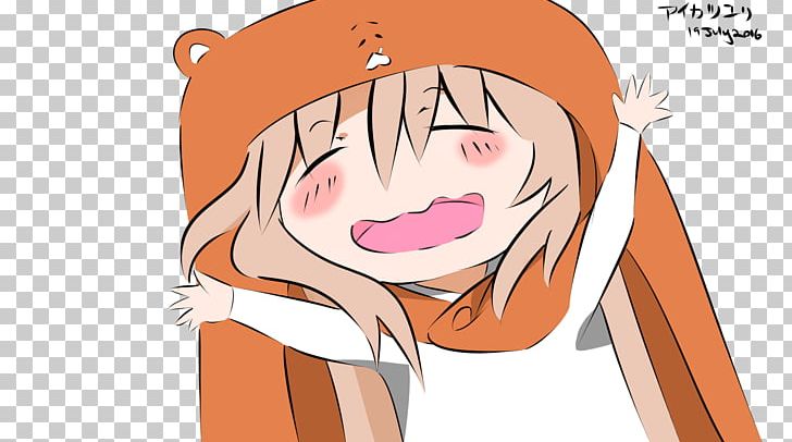 Himouto! Umaru-chan Thumb Art Manga PNG, Clipart, Arm, Boy, Brown Hair, Cartoon, Cheek Free PNG Download