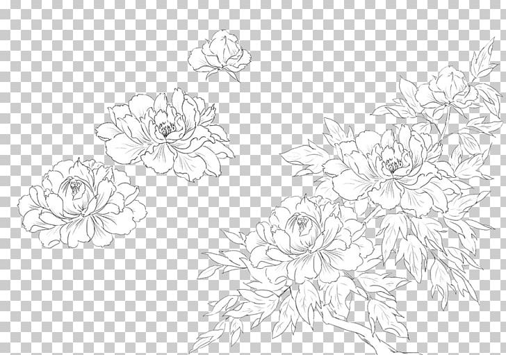 Floral Design White Pattern PNG, Clipart, Area, Art, Artwork, Black And White, Blossom Free PNG Download