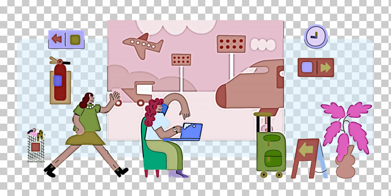 Airport PNG, Clipart, Airport, Behavior, Cartoon, Human, Line Free PNG Download