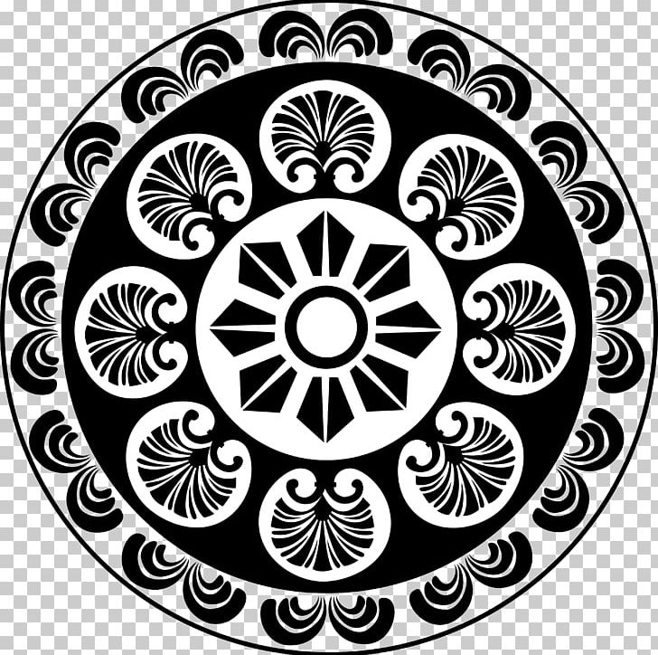 Black And White Motif Pattern PNG, Clipart, Area, Art, Black, Black And White, Circle Free PNG Download