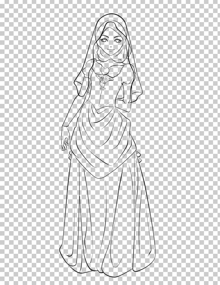 Coloring Book Muslim Islamic Art Hijab PNG, Clipart, Arm, Art, Artwork, Black And White, Child Free PNG Download