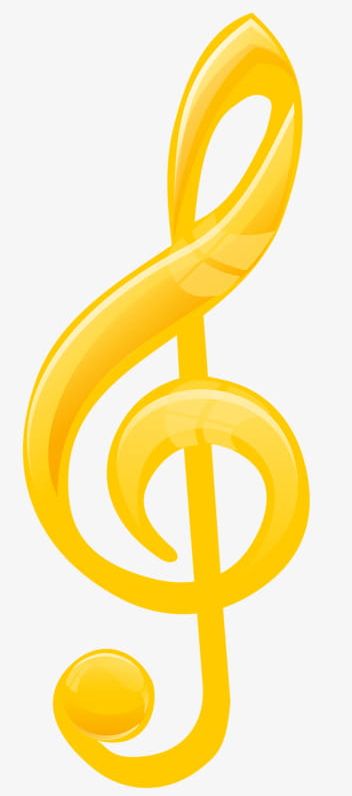 gold music notes png