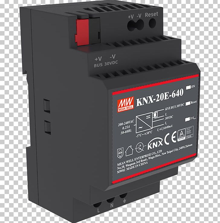 Power Supply Unit Power Converters KNX Standard Power Supply For Home And Building Control KNX-20E Series DIN Rail MEAN WELL Enterprises Co. PNG, Clipart, Acdc Receiver Design, Electrical Switches, Electronics, Hardware, Knx Free PNG Download