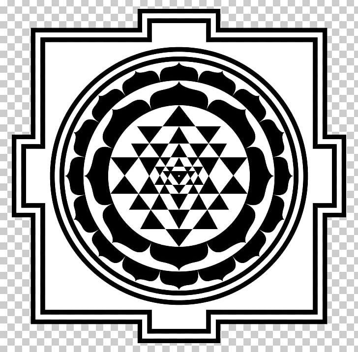 Sri Yantra Lakshmi Shiva PNG, Clipart, Area, Black And White, Brand, Chakra, Circle Free PNG Download