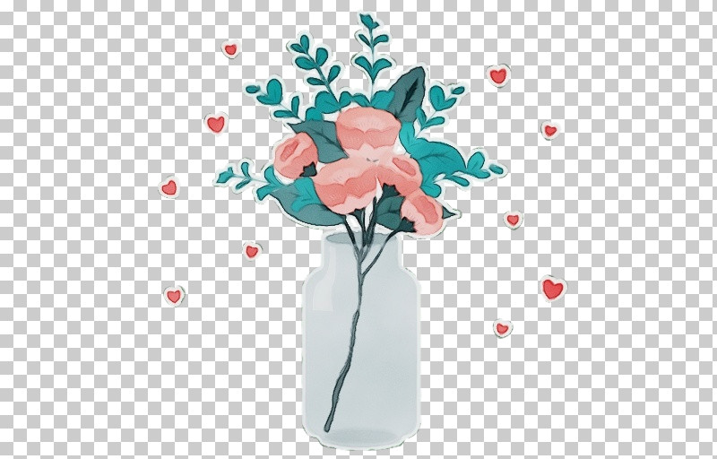Vase Turquoise Flower Pink Plant PNG, Clipart, Bouquet, Cut Flowers, Flower, Paint, Petal Free PNG Download