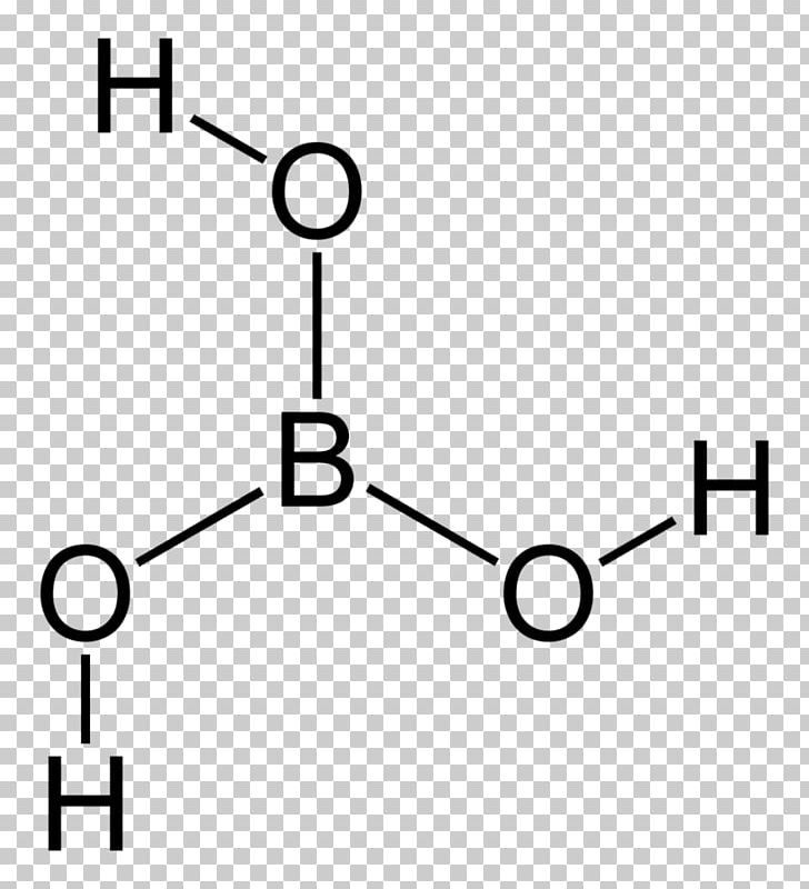 Boric Acid Chemistry Borax Molecule PNG, Clipart, Acid, Angle, Area, Base, Black And White Free PNG Download