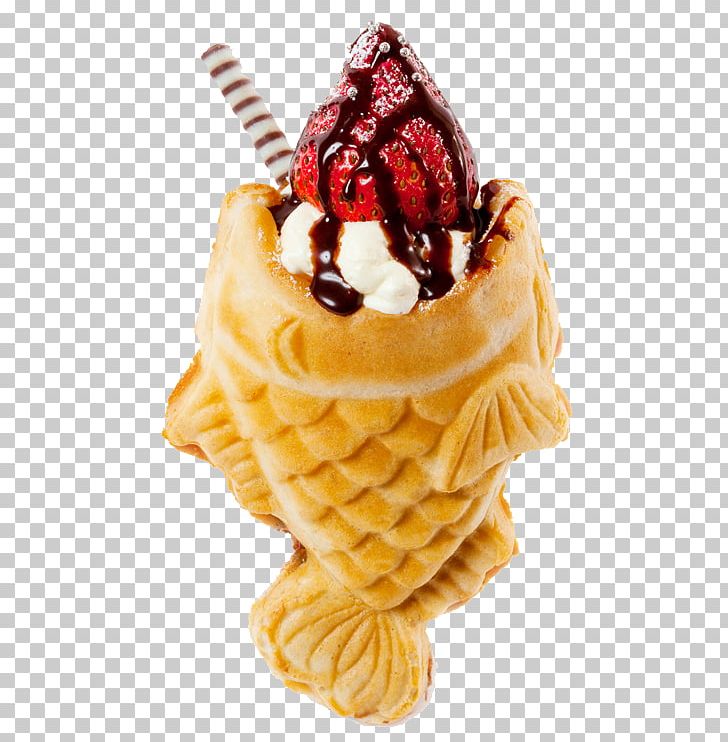 Taiyaki Ice Cream Cones Waffle Irons PNG, Clipart, Baking, Belgian Waffle, Biscuits, Breakfast, Cream Free PNG Download