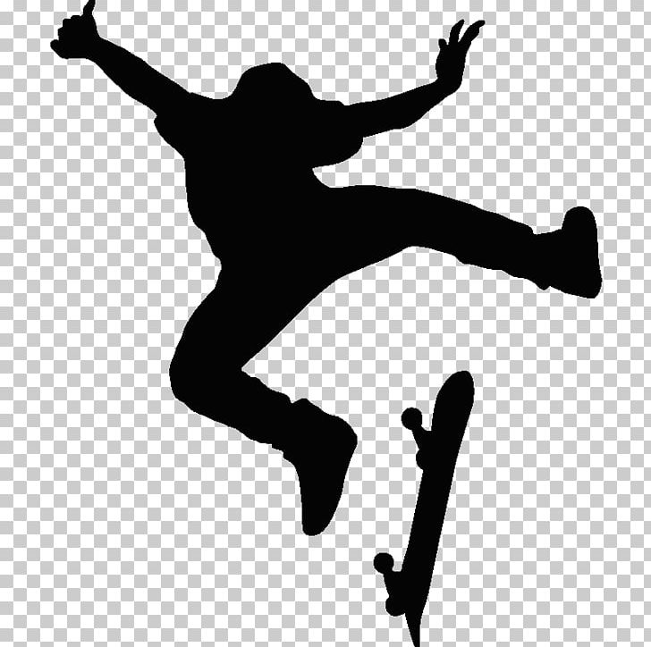 Skateboarding Sticker Silhouette PNG, Clipart, Arm, Black And White, Extreme Sport, Girl Distribution Company, Go Skateboarding Day Free PNG Download