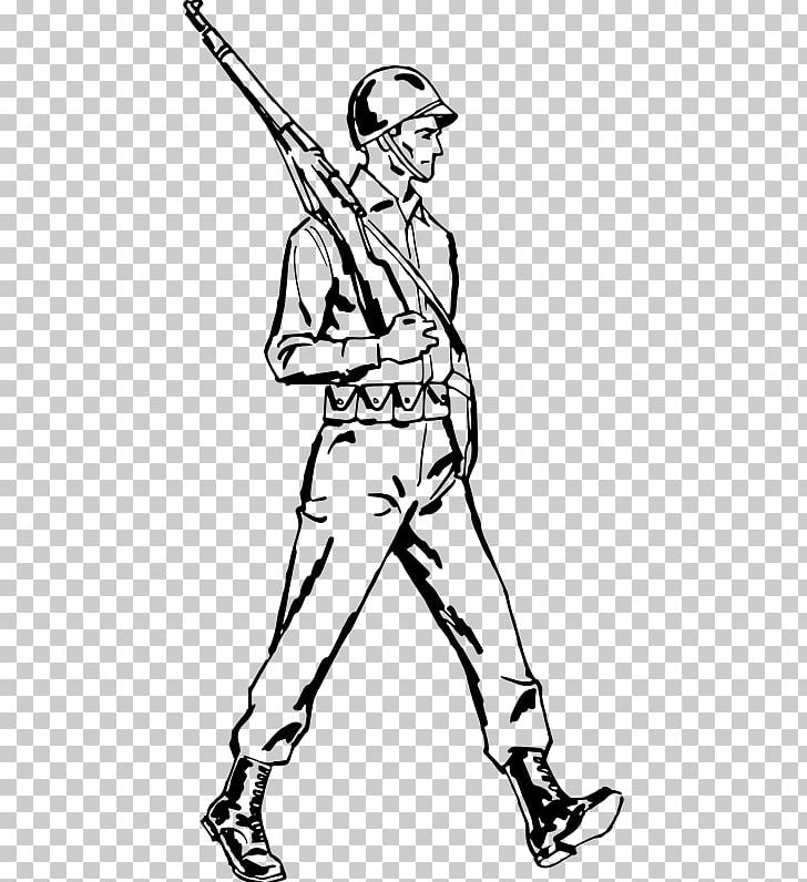 Soldier Marching PNG, Clipart, Arm, Army, Art, Baseball Equipment, Black Free PNG Download