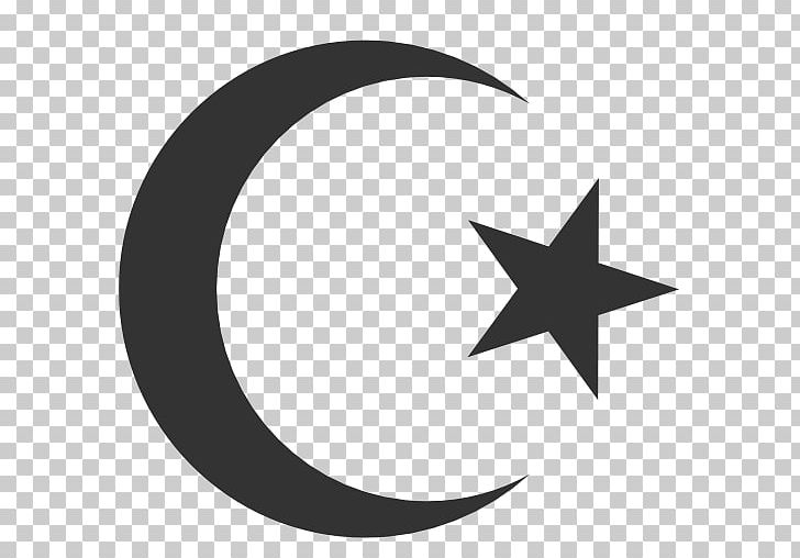 Star And Crescent Symbols Of Islam Moon PNG, Clipart, Black And White, Circle, Crescent, Culture, Islam Free PNG Download