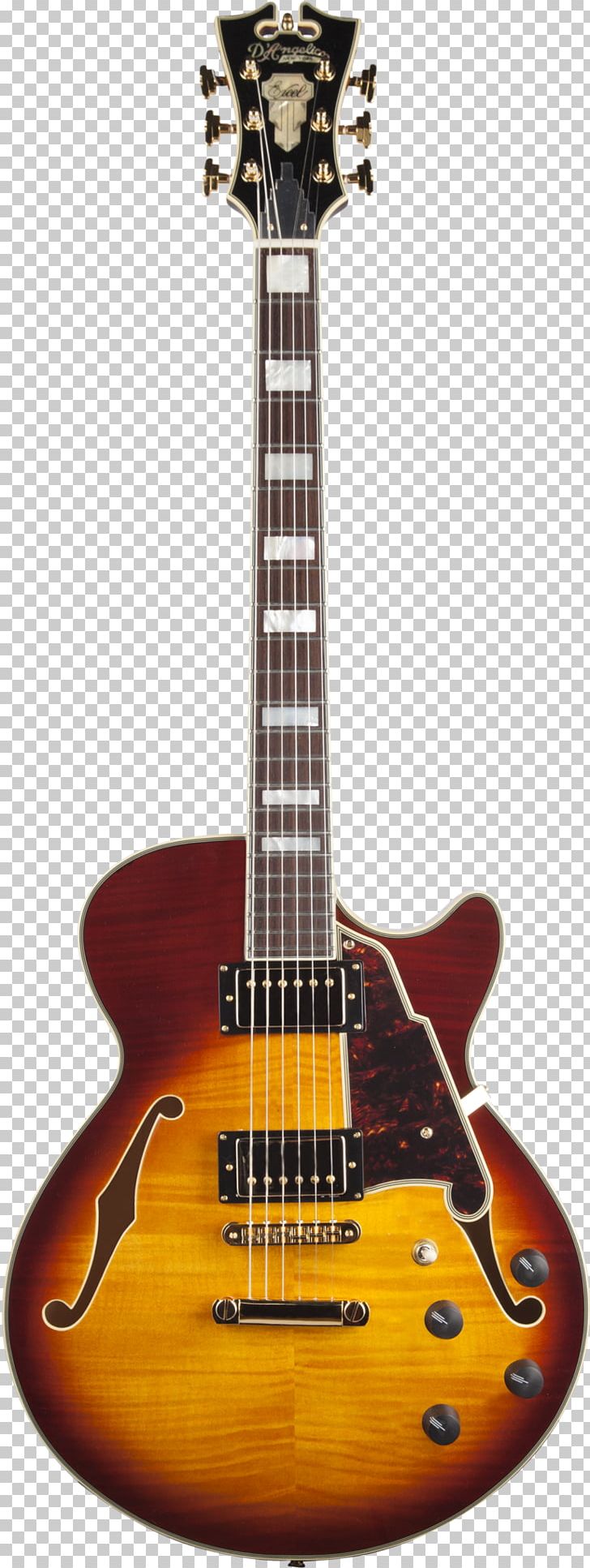 Semi-acoustic Guitar D'Angelico Excel EXL-1 D'Angelico Guitars Stoptail Bridge Archtop Guitar PNG, Clipart,  Free PNG Download