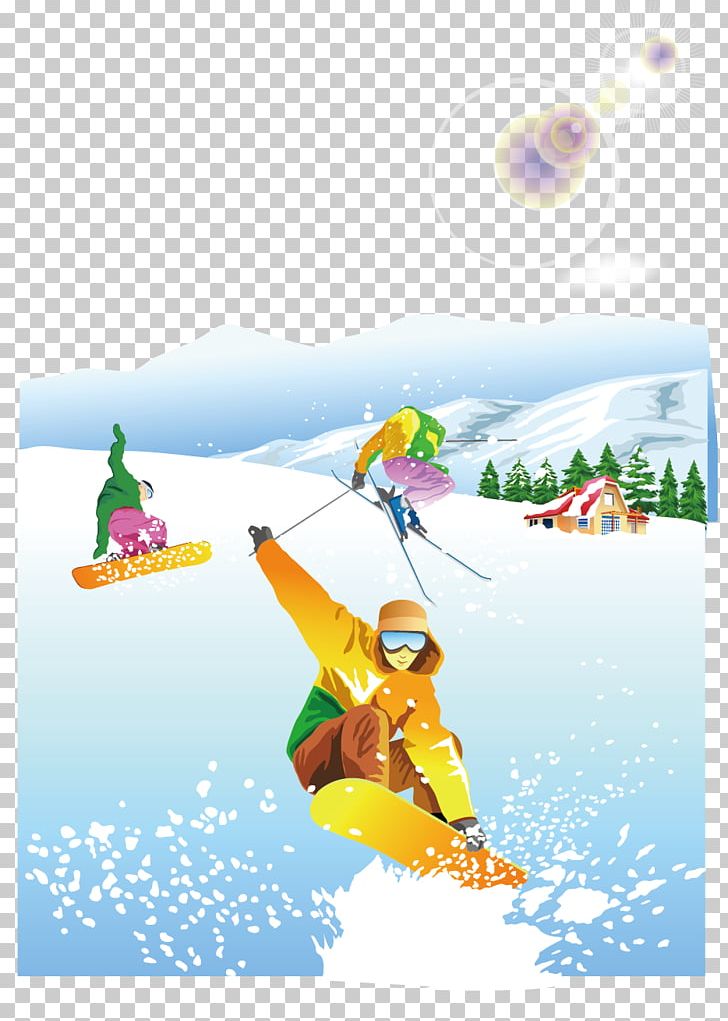 Skiing Snow Sport PNG, Clipart, Art, Cartoon, Computer Wallpaper, Creative Background, Snow Free PNG Download
