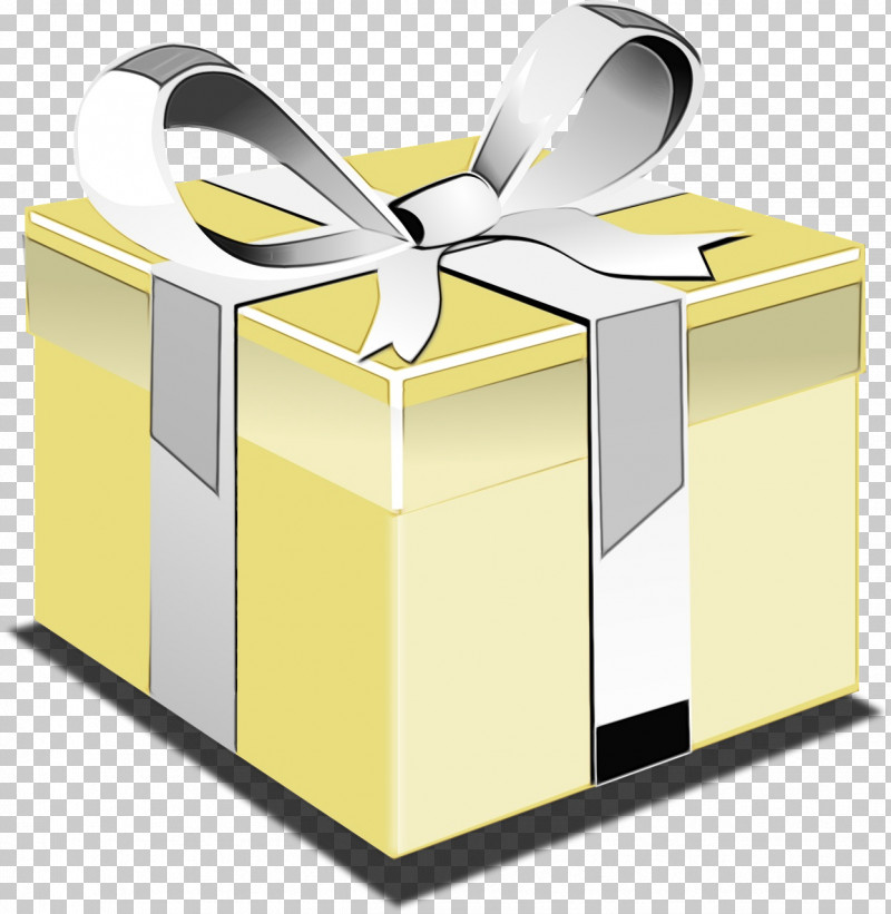 Ribbon Yellow Box Shipping Box Material Property PNG, Clipart, Box, Carton, Material Property, Paint, Present Free PNG Download