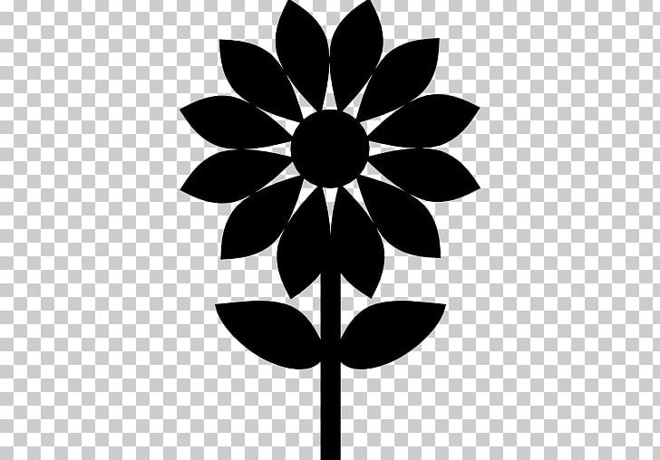 Flower Computer Icons Plant Stem Floral Design PNG, Clipart, Black, Black And White, Common Sunflower, Computer Icons, Flora Free PNG Download