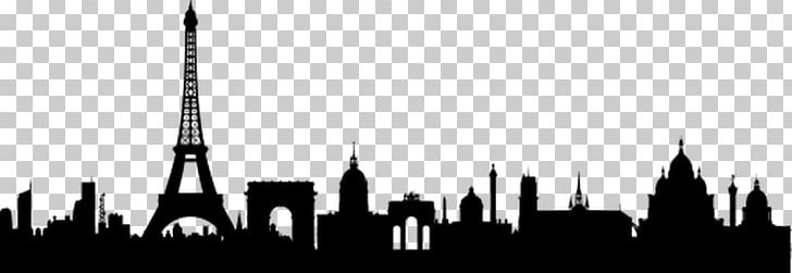 Paris Skyline Silhouette Mural Wall Decal PNG, Clipart, Black And White, Building, City, Cityscape, Drawing Free PNG Download