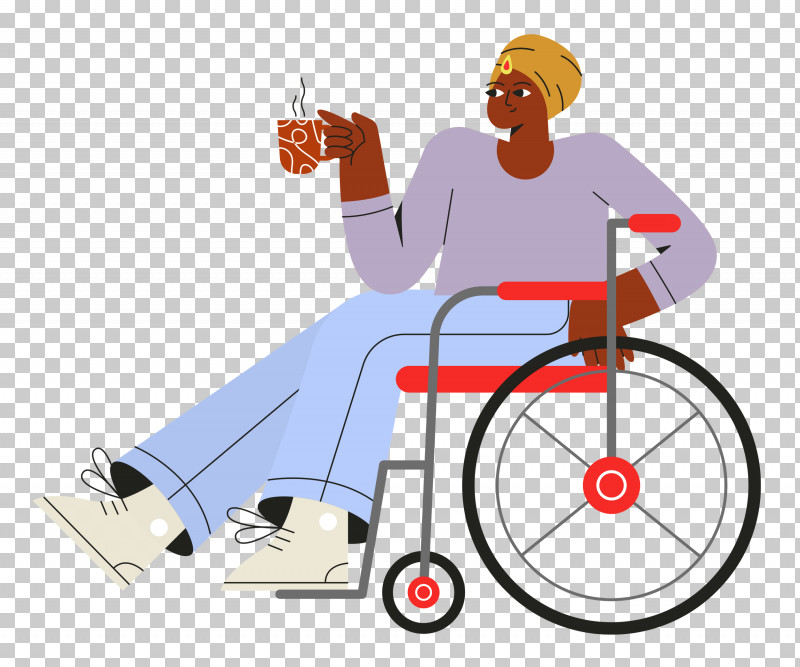 Sitting On Wheelchair Wheelchair Sitting PNG, Clipart, Behavior, Cartoon, Equipment, Job, Line Free PNG Download