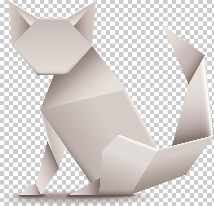 Cat Kitten Origami Illustration PNG, Clipart, Angle, Animals, Art Paper, Black Cat, Cartoon Free PNG Download