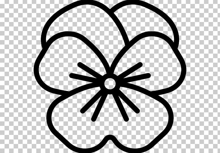 Pansy Computer Icons Flower Drawing PNG, Clipart, Artwork, Black, Black And White, Blossom, Circle Free PNG Download