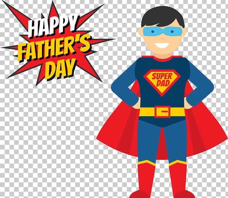 Fathers Day Superhero Illustration PNG, Clipart, Art, Be My Valentine, Cartoon, Child, Costume Free PNG Download