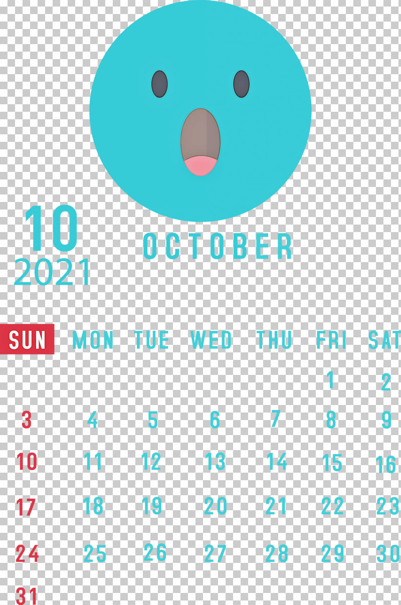 October 2021 Printable Calendar October 2021 Calendar PNG, Clipart, Aqua M, Calendar System, Htc, Htc Hero, Line Free PNG Download
