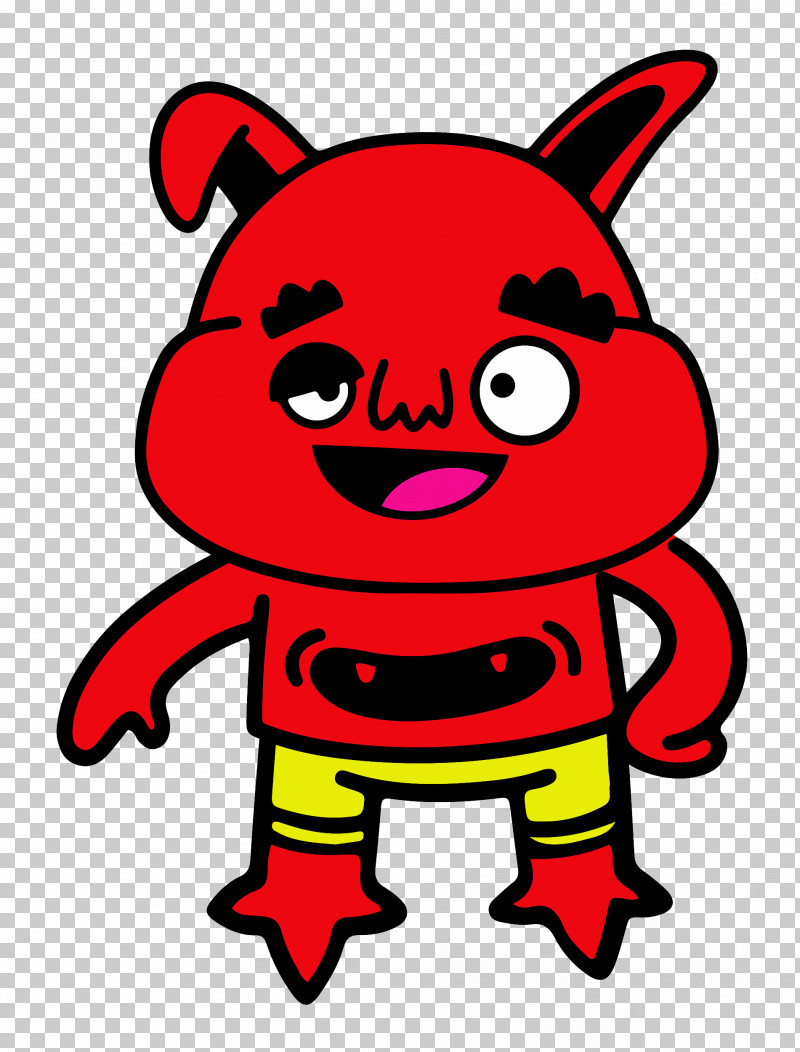 Cartoon Character Red Line Snout PNG, Clipart, Cartoon, Character, Geometry, Halloween, Line Free PNG Download